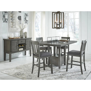 Ashley Hallanden Pub Height Dining Set in Grey 