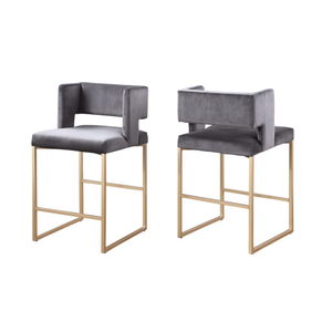 7631 Counter Stool Set of 2 in Grey