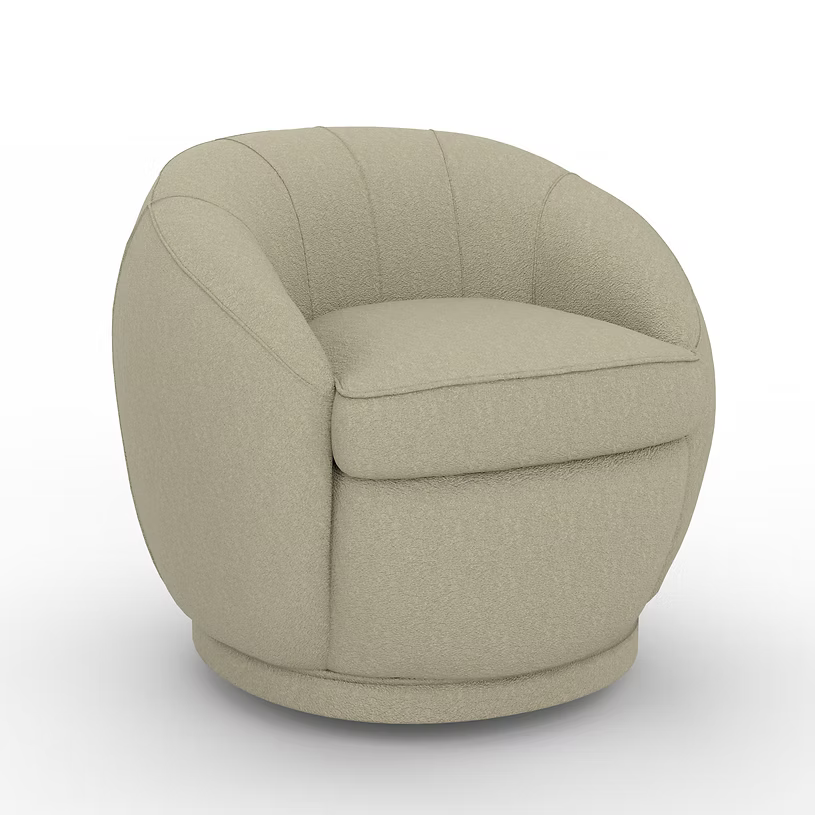 Moon Modern Fabric Curved Chair – Crafted in Canada - 2389 Amro Furniture