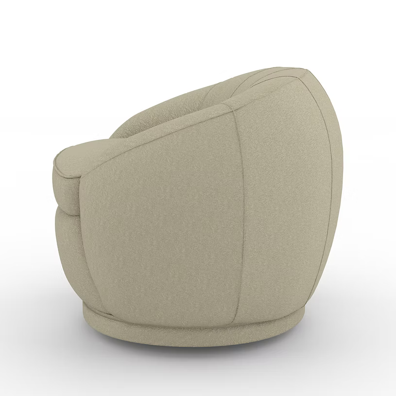 Moon Modern Fabric Curved Chair – Crafted in Canada - 2389 Amro Furniture