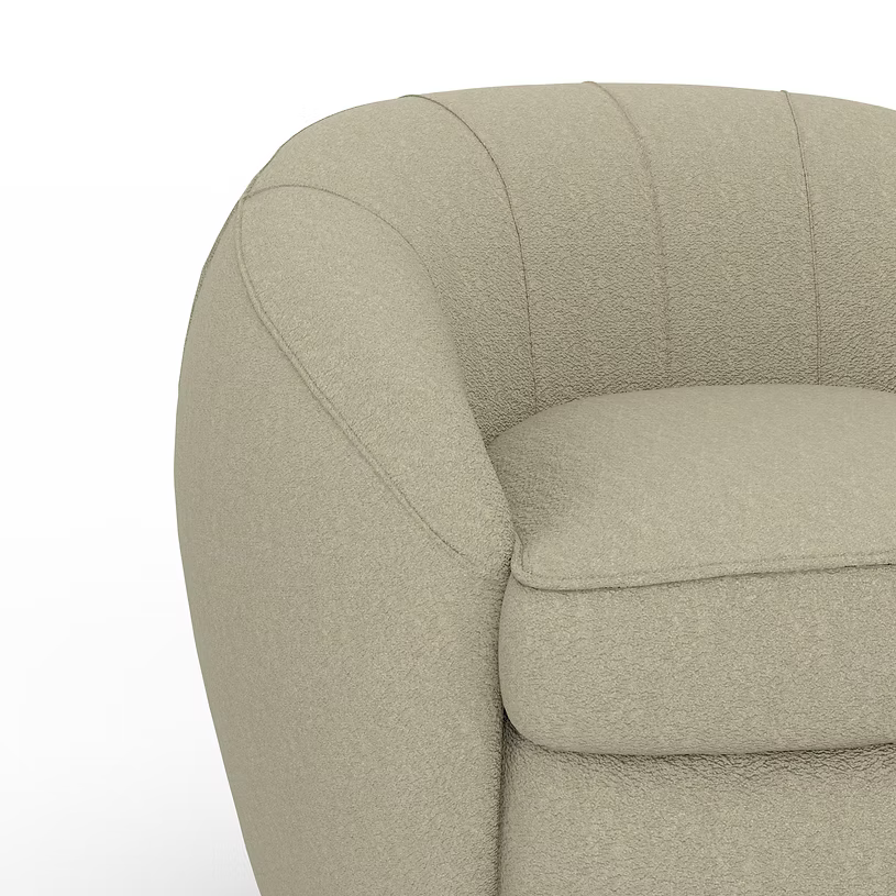 Moon Modern Fabric Curved Chair – Crafted in Canada - 2389 Amro Furniture