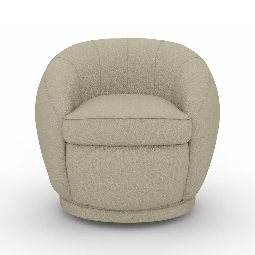 Moon Modern Fabric Curved Chair – Crafted in Canada - 2389 Amro Furniture