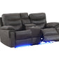 Kwality Morgan Power Reclining LeatherAir Loveseat in Grey Kwality