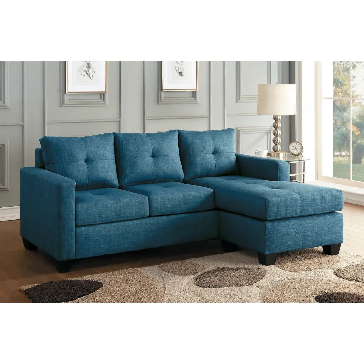 Phelps Reversible Sofa Chaise 9789BU Mazin