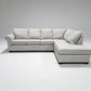 Made in Canada Morgan 2-Piece Modern Light Grey Fabric Sectional