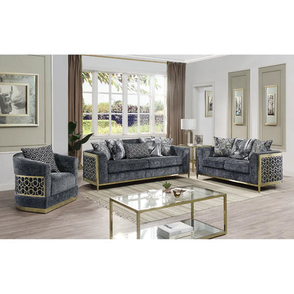 Alana 3-Piece Sofa Set Grey/Beige