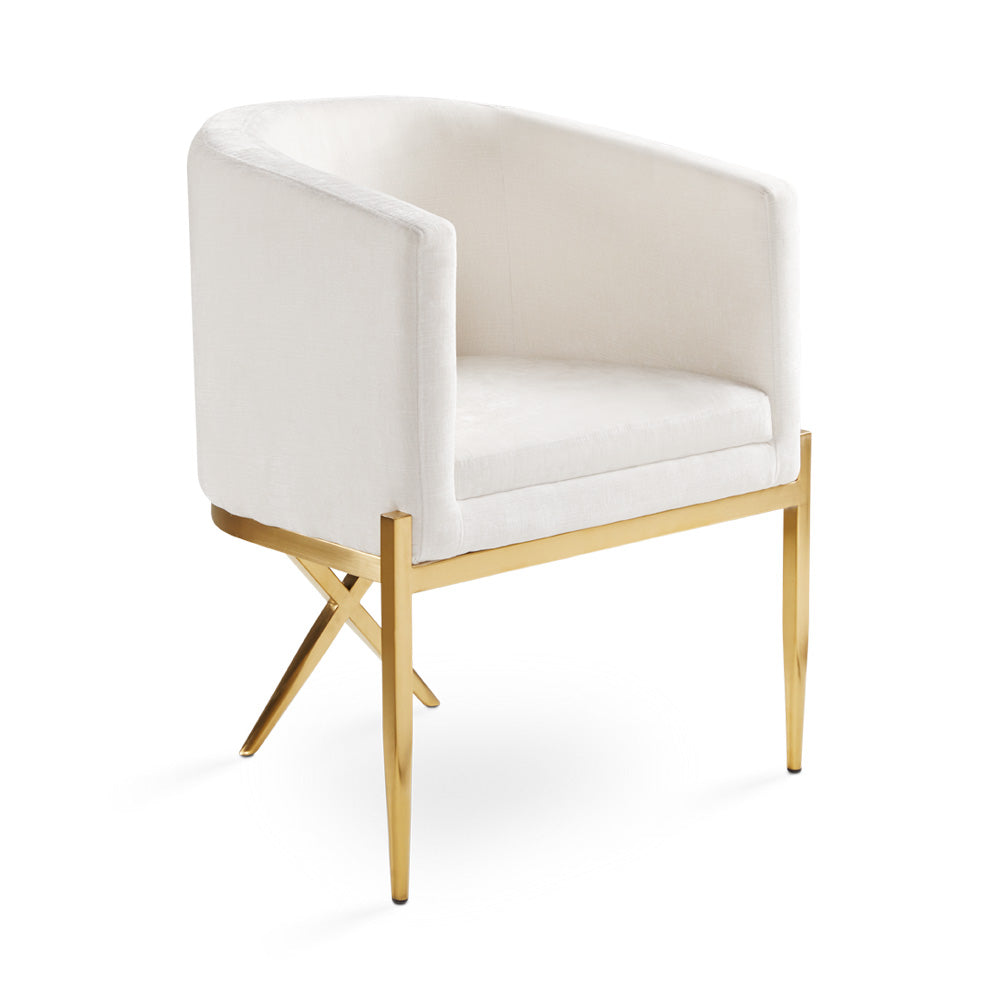 Anton Brushed Gold Accent Chair | Amrofurniture.com