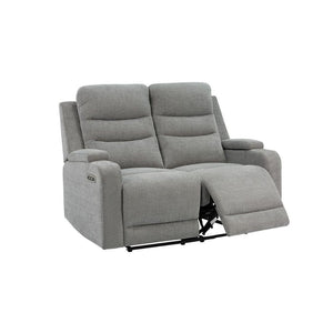 Colin power recliner Loveseat in Grey