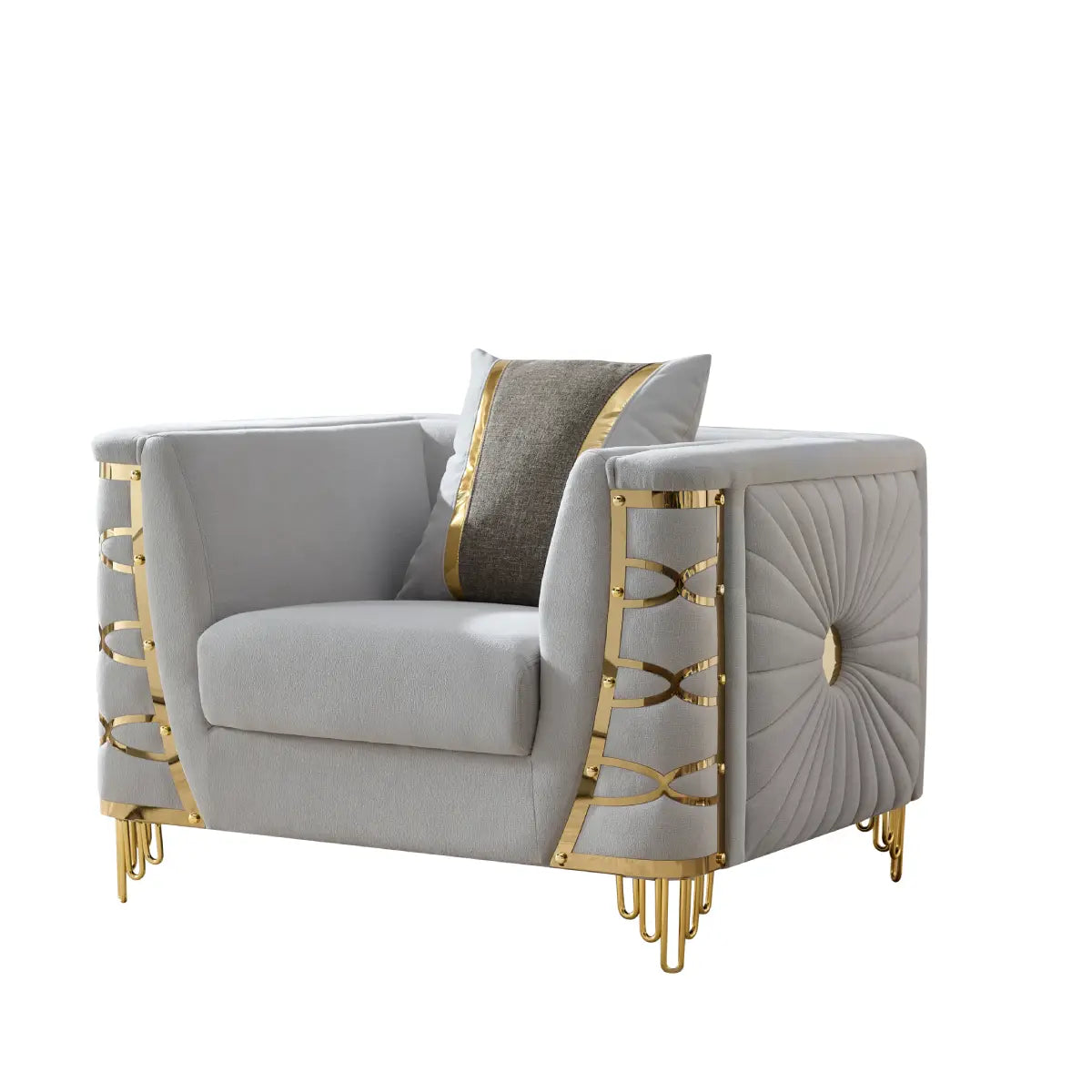 Contessa Grey and gold chair