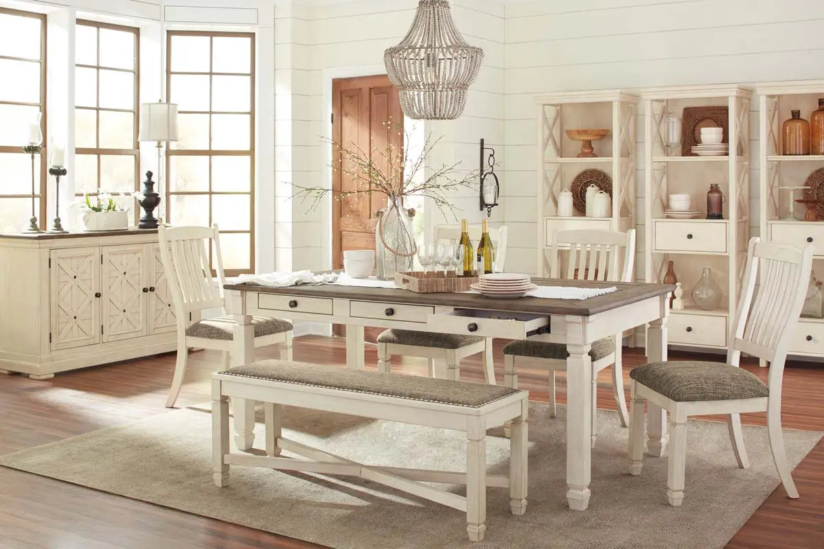 Ashley Bolanburg 6Pc Dining Set in Two-Tone Finish| Amro Furniture