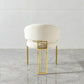 Kim Gold 5 PC Dining Table Set  Modern Round Marble Dining Set
