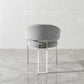 Kim Silver 5 PC Dining Table Set  Modern Round Marble Dining Set