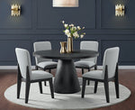 Portland 5 Piece Round Dining Set in Black AFD imports