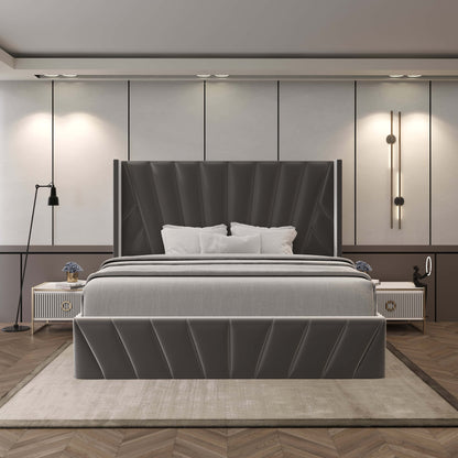 Eva Lift-Up Storage Bed – Charcoal Gray