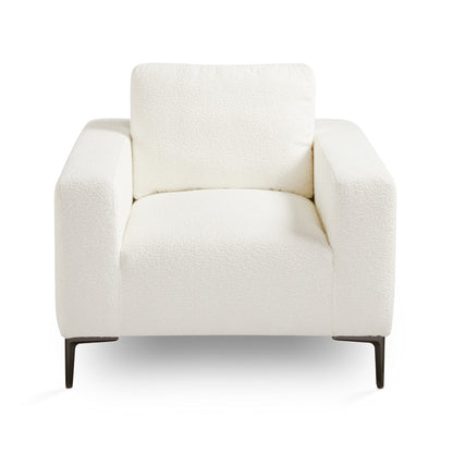 Franco Accent Chair in White Boucle Xcella