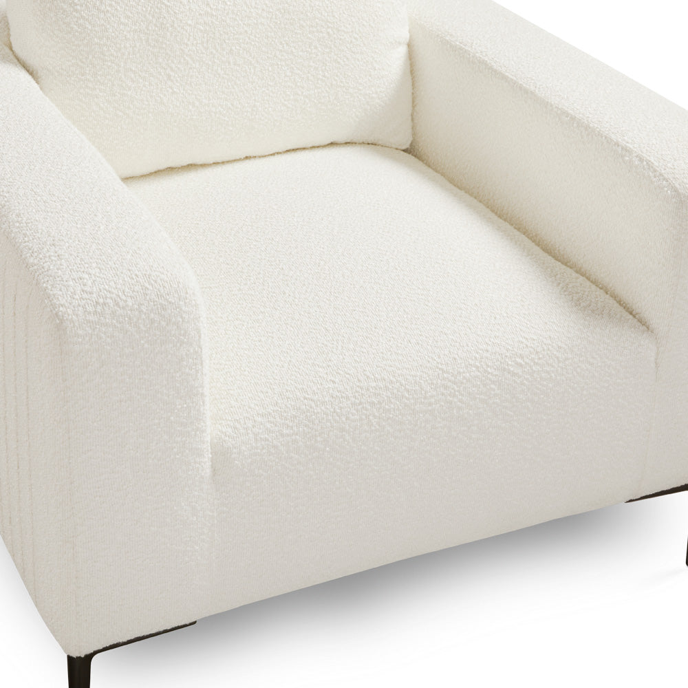 Franco Accent Chair in White Boucle Xcella