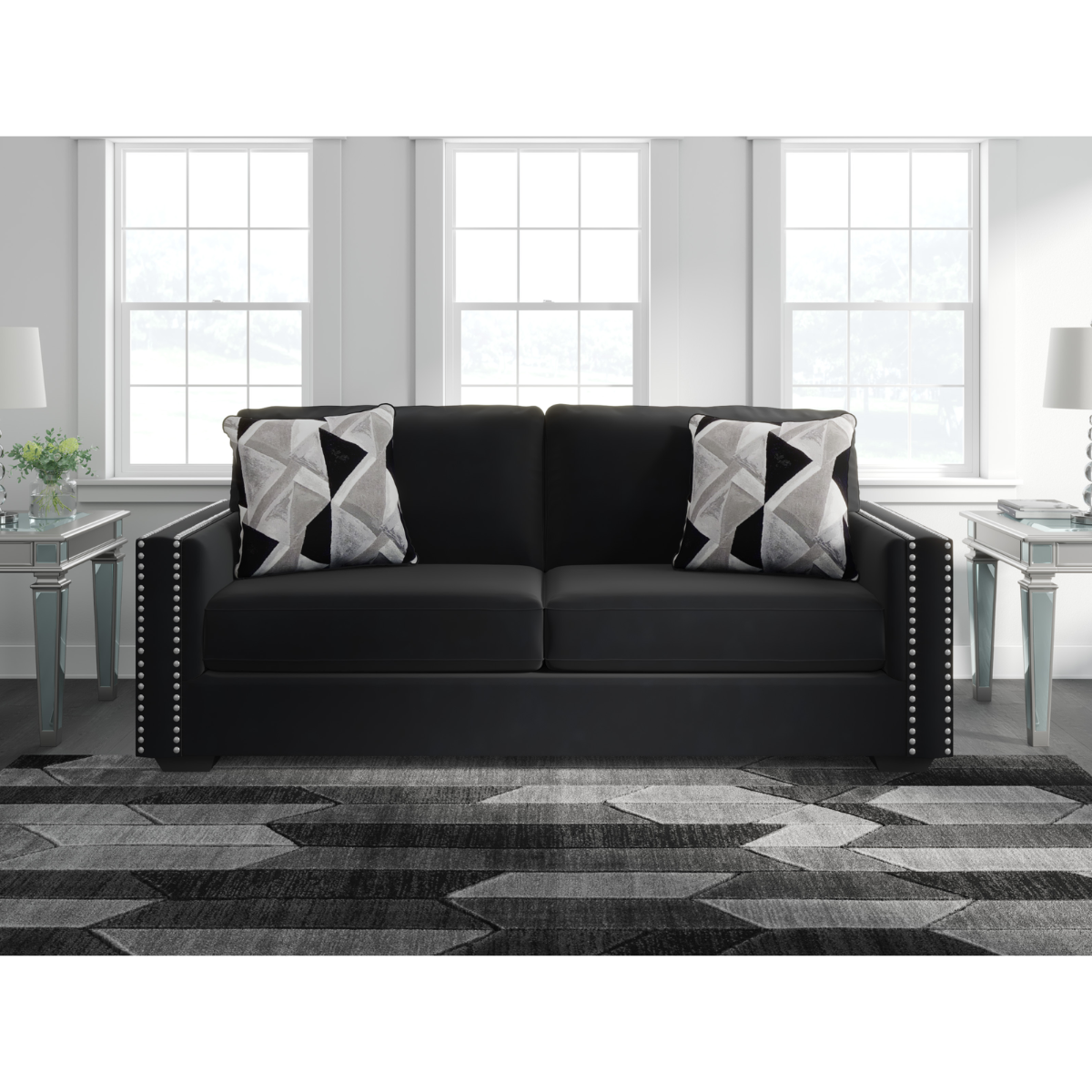 Ashley Gleston Sofa Set in Onyx | Amro Furniture