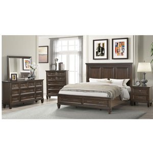 Hamilton 6pc Storage Bedroom Set Dark Walnut