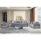 Havana Upholstered Sofa Set In Grey/Beige