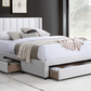 IF-5330 Grey and Beige Fabric Storages Bed