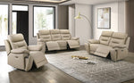 Mapel Beige Power Leather Reclining Sofa Set IFDC Furniture