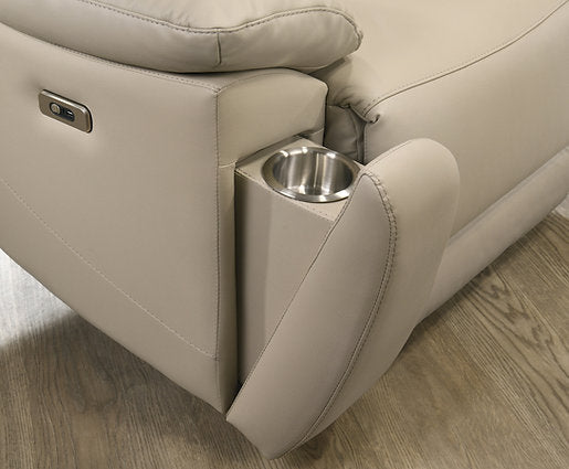 Mapel Beige Power Leather Reclining Sofa Set IFDC Furniture
