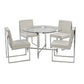 Indira 5-Piece Dining Set in White| Amrofurniture.com