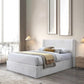 Jasper Lift-Up Storage Boucle Bed – White
