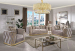 Kibali Velvet Sofa Set with Diamond-patterned Side Panels 8725 Matrix Furniture