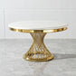 Kim Gold 5 PC Dining Table Set  Modern Round Marble Dining Set
