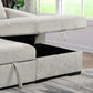 Left Hand facing Sleeper Sectional Open