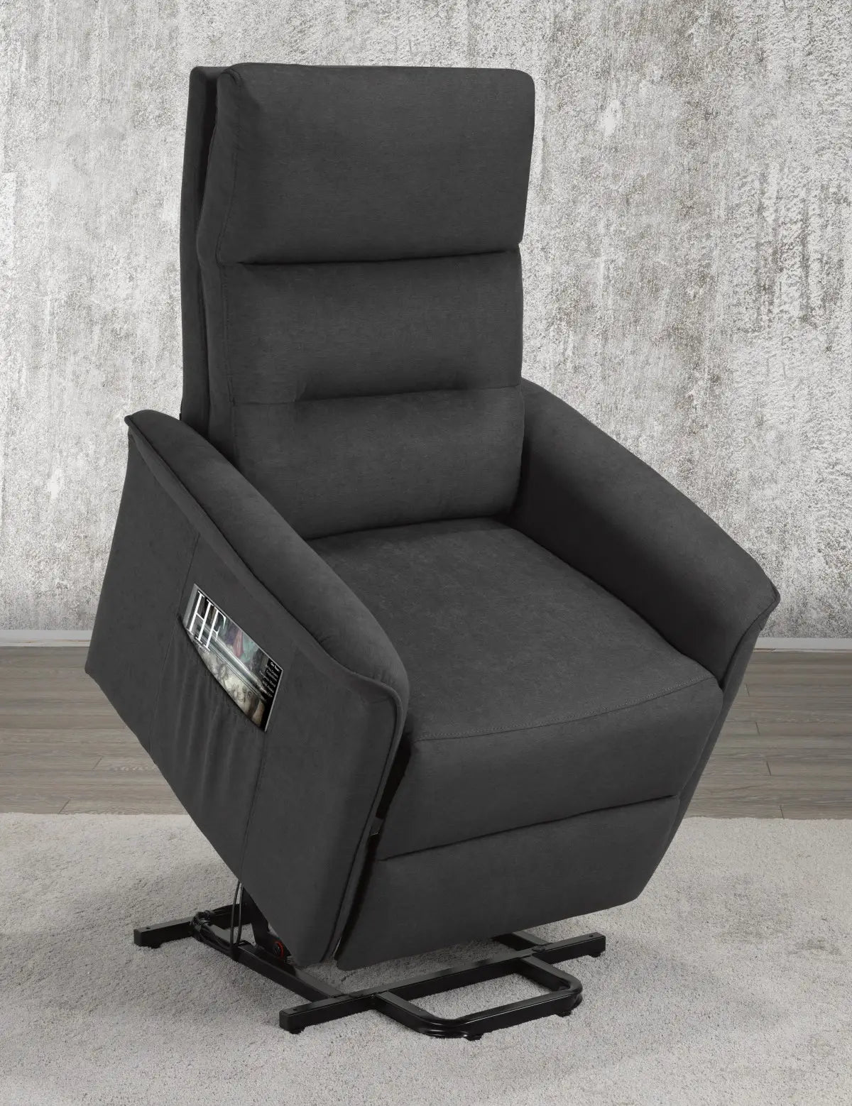 power reclining Lift Dark 
grey chair