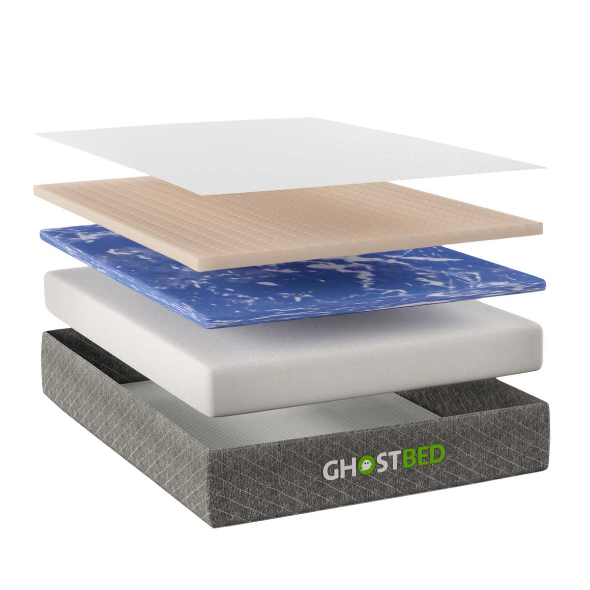 GHOSTBED Classic Profile 11" Cooling Gel Memory Foam Mattress Ghostbed