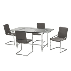 Magnum 5-Piece Dining Set in Grey| Amrofurniture.com