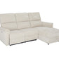 Meadow 2-Piece Chenille Beige Fabric Power Reclining Sectional with Storage Chaise Kwality