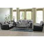 Grey and Pampa black sofa set
