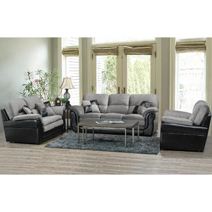 Grey and Pampa black sofa set
