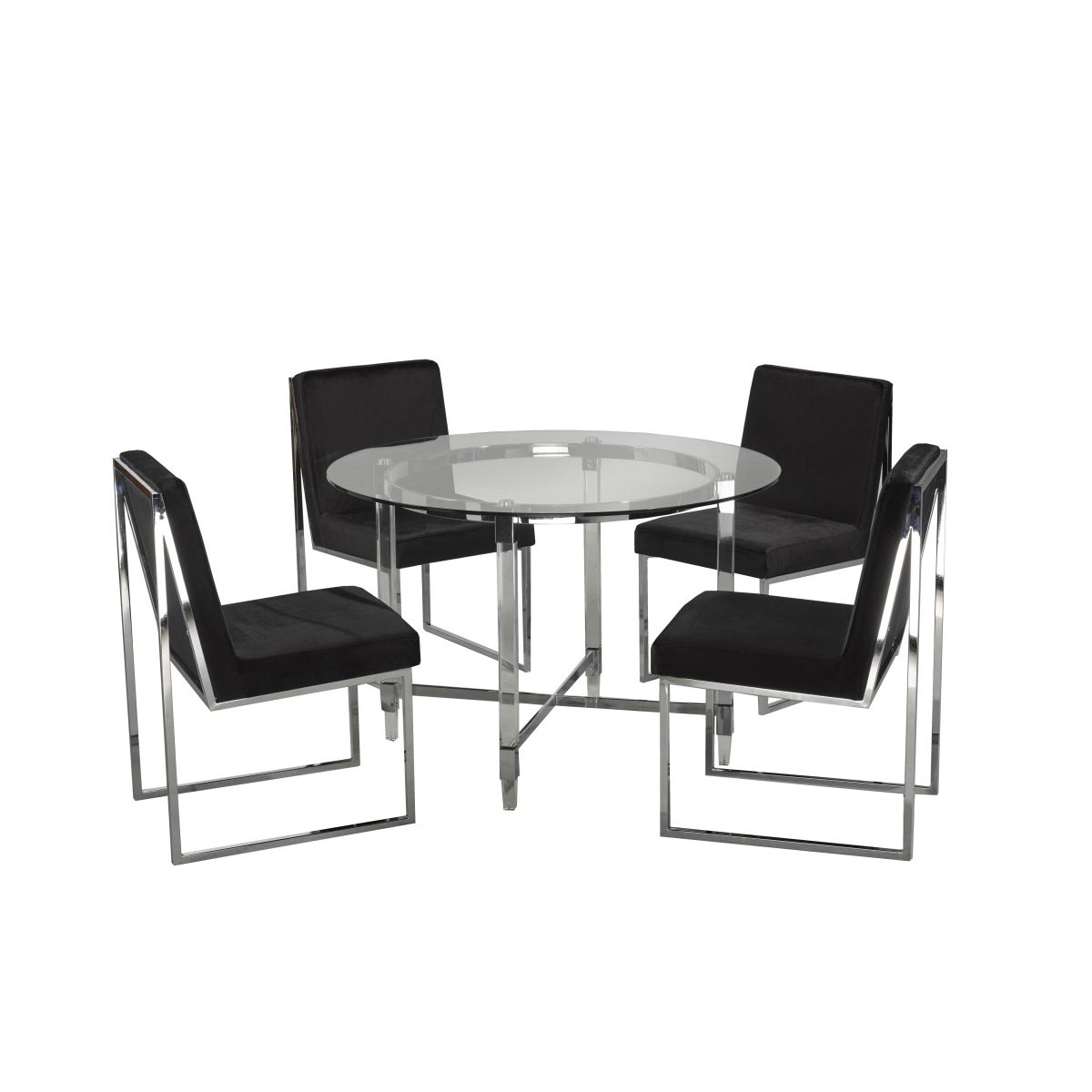 Oxford 5-Piece Dining Set in Black| Amrofurniture.com