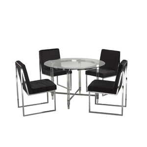 Oxford 5-Piece Dining Set in Black| Amrofurniture.com
