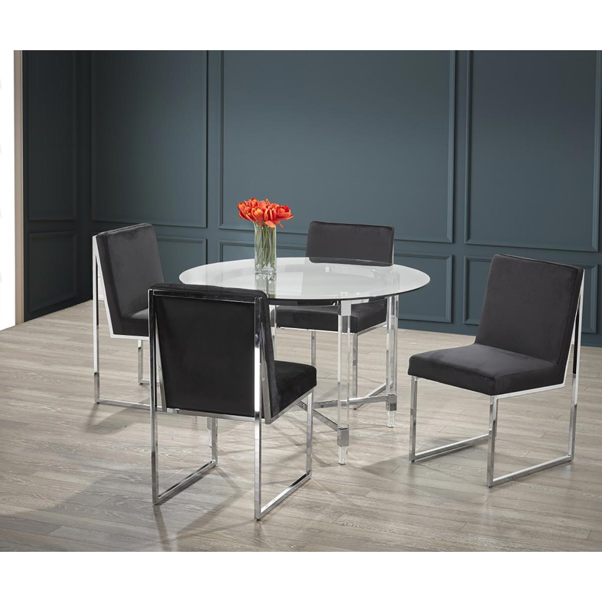 Oxford 5-Piece Dining Set in Black| Amrofurniture.com