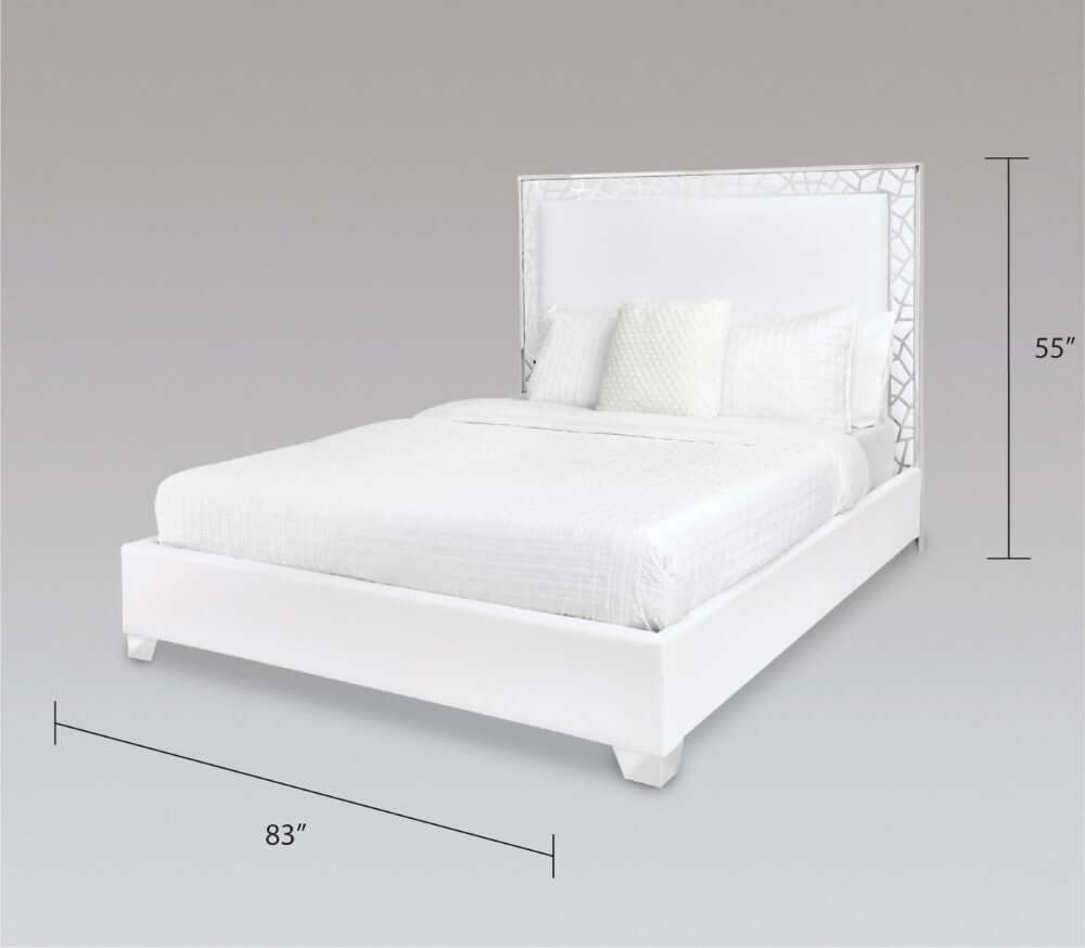 Wellington King Bed White Dimensions
