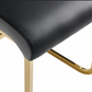 Ryan Black Extendable Sintered Stone  7PC Dining Set with Black and Gold Chairs Amro Furniture