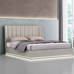 Chrisley Bedroom Set High Gloss light Grey Kwality