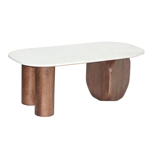 Sasha Coffee Table in Walnut/White | Amrofurniture.com