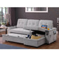 Ethan 84" Sectional in Light Grey