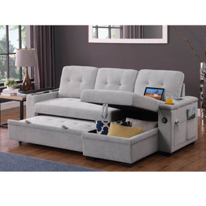 Ethan 84" Sectional in Light Grey