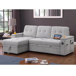Ethan 84" Sectional in Light Grey