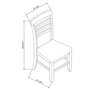 Counter Bar Stool Set of 2 in Espresso TN 270CSC