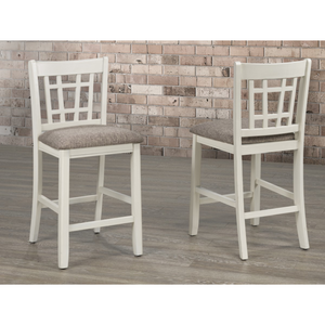 Counter Bar Stool Set of 2 in White TN 4560W