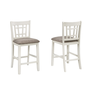 Counter Bar Stool Set of 2 in White TN 4560W